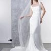 Rainbow Club Rainbow Club Intrigue Ivory Plain Long Single Tier Veil With Cut Edge Online