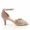 Rachel Simpson Rachel Simpson Isadora Powder Pink Suede Low Heel Ankle Strap Sandals Best