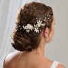 Arianna Arianna Magnolia Flowers And Pearl Wedding Hair Comb Ar604 Online