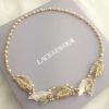 Beads & Beyond Simone Champagne Gold Pearl And Crystal Beaded Halo Hot