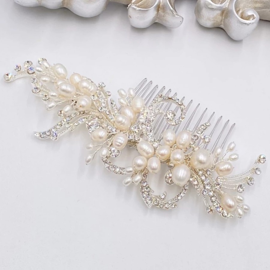 Twilight Designs Eugenie Vintage Freshwater Pearl And Diamante Hair Comb Best