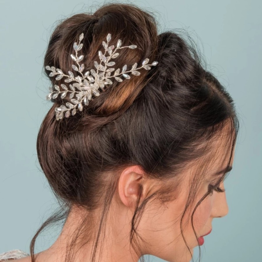 Posy & Pearl Blyss Crystal Spray Wedding Hair Comb Clearance