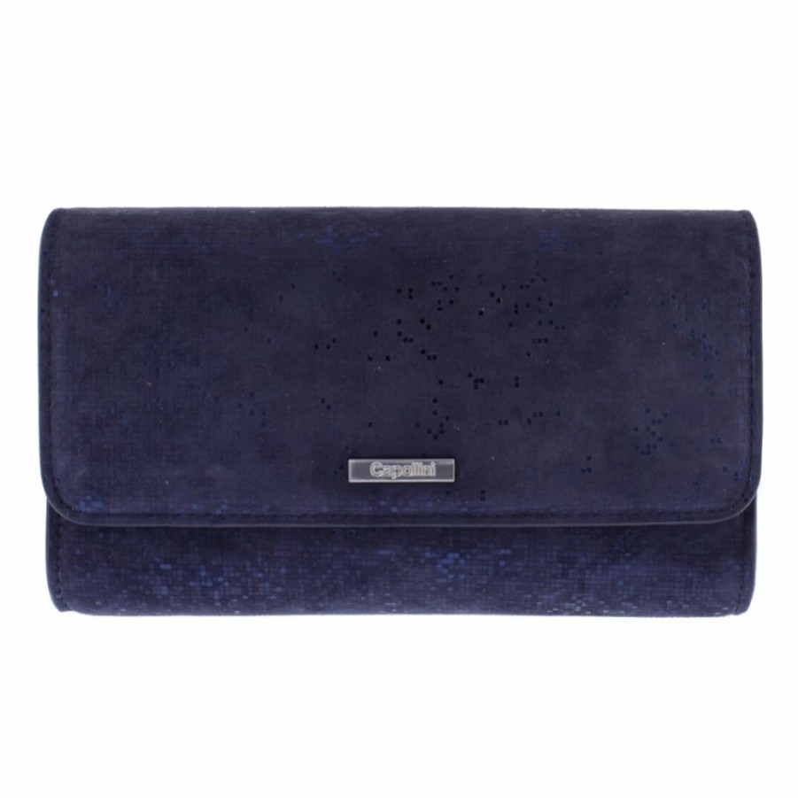 Capollini Capollini Navy Nubuck Leather Clutch Bag Best