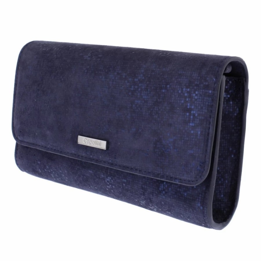 Capollini Capollini Navy Nubuck Leather Clutch Bag Best