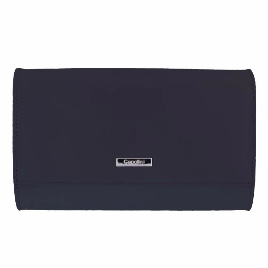 Capollini Capollini Navy Leather Clutch Bag Online