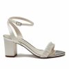 Rainbow Club Rainbow Club Florence Dyeable Ivory Satin Mid Block Heel Sandals With Pearl Detail Best