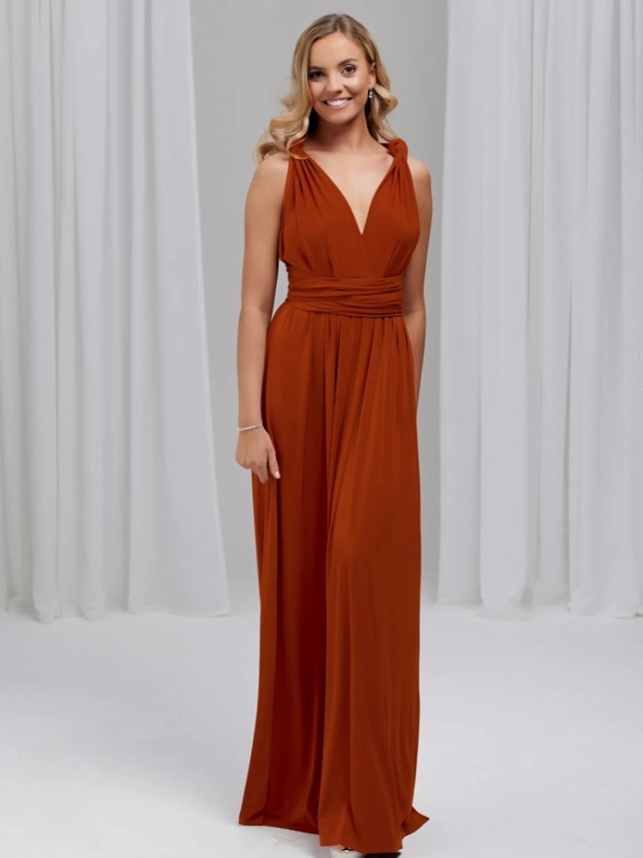 Lace & Favour Emily Rose Rust Multiway Bridesmaid Dress (One Size) Clearance