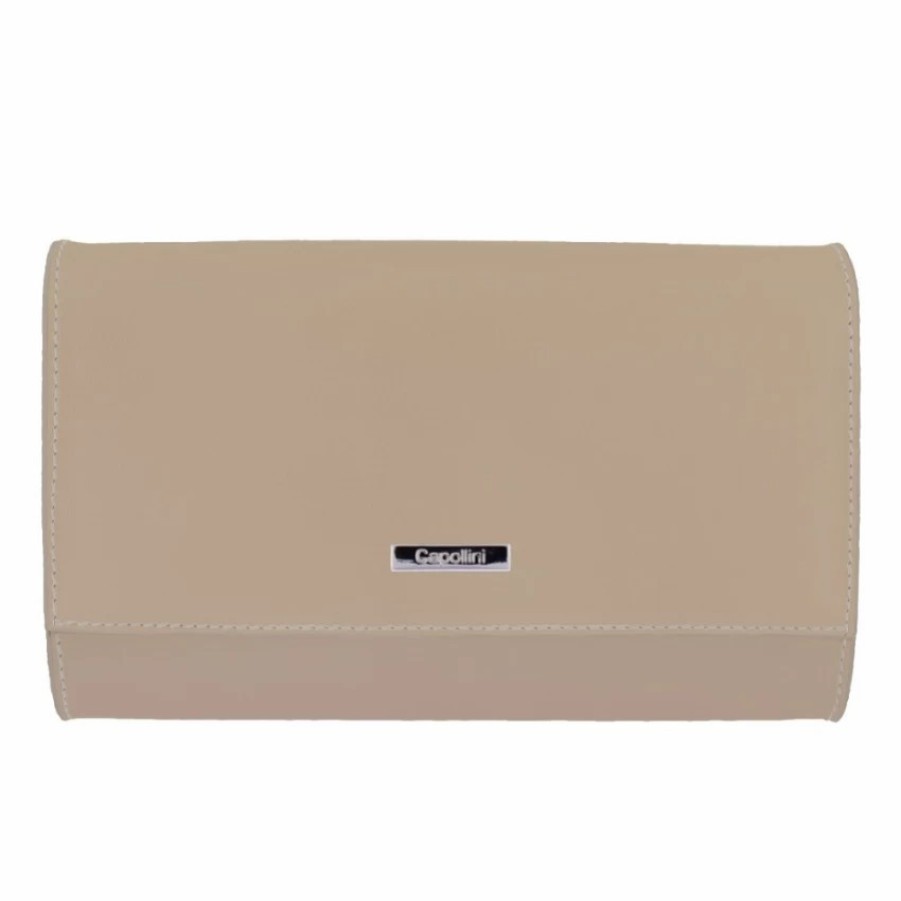 Capollini Capollini Nude Leather Clutch Bag New