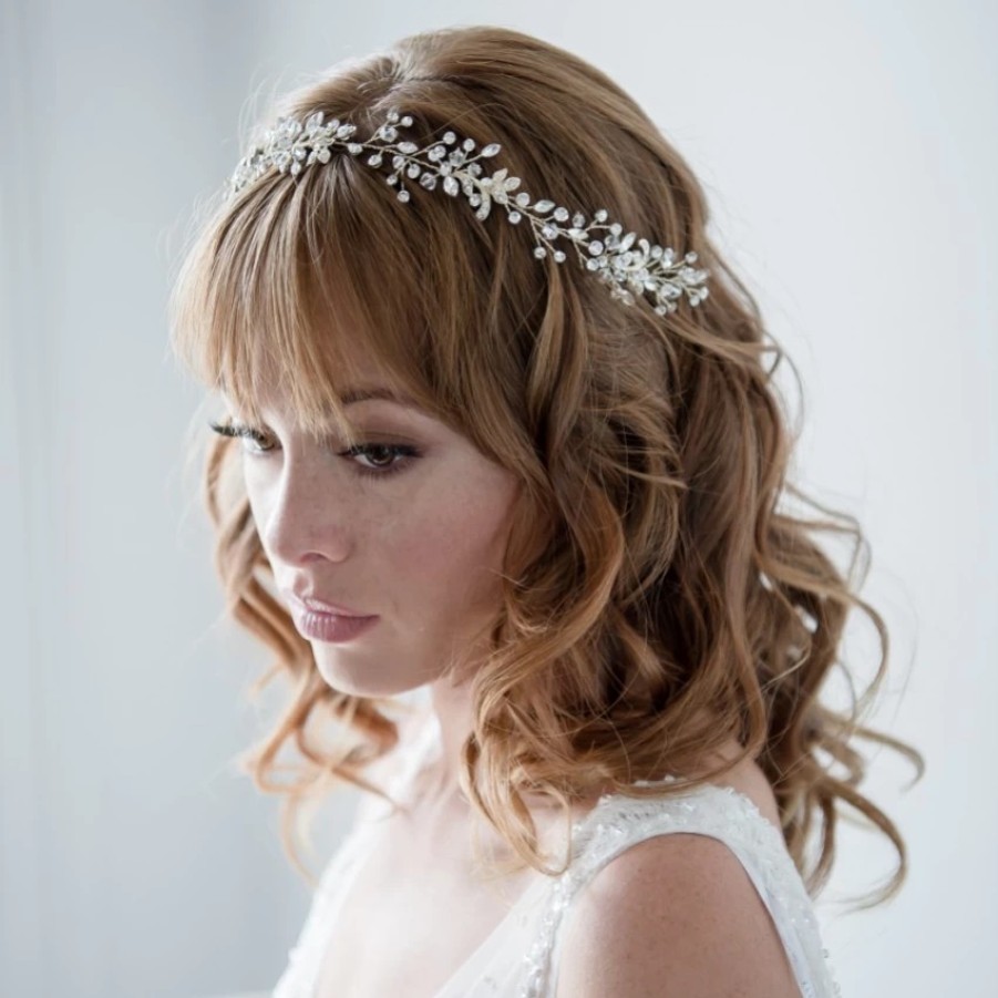 Twilight Designs Estelle Long Golden Crystal Wedding Hair Vine New