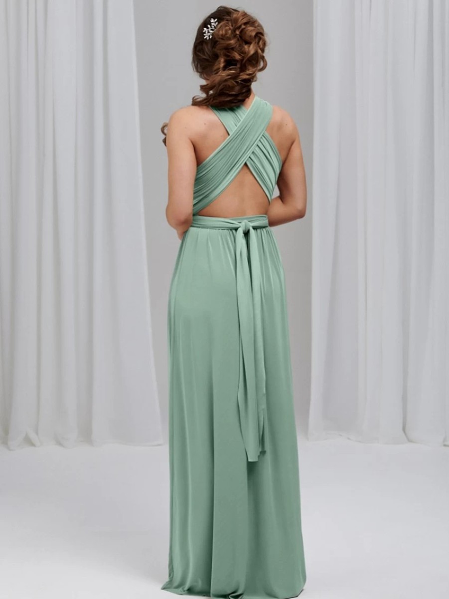 Lace & Favour Emily Rose Mint Green Multiway Bridesmaid Dress (One Size) Hot