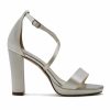 Rainbow Club Rainbow Club Nivana Dyeable Ivory Satin Block Heel Platform Sandals Wholesale