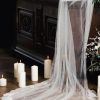 Linzi Jay Linzi Jay Single Tier Chantilly Lace Edge Chapel Veil La524 Online