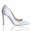 Perfect Bridal Perfect Bridal Meghan Dyeable Ivory Satin Pointed Court Shoes Hot