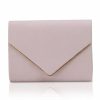 Perfect Bridal Perfect Bridal Bea Blush Suede Envelope Clutch Bag Wholesale