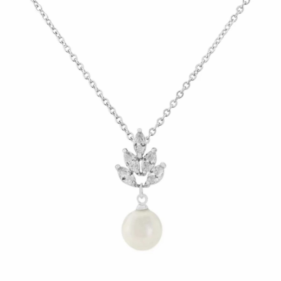 Lace & Favour Vienna Vintage Pearl Drop Wedding Necklace Best