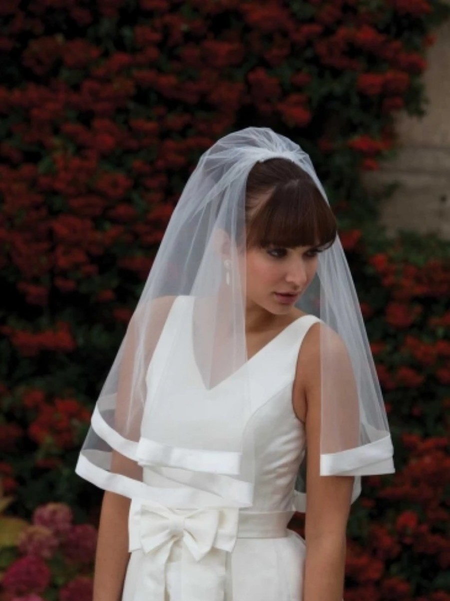 Joyce Jackson Joyce Jackson Mauritius Wide Satin Edge Veil Clearance