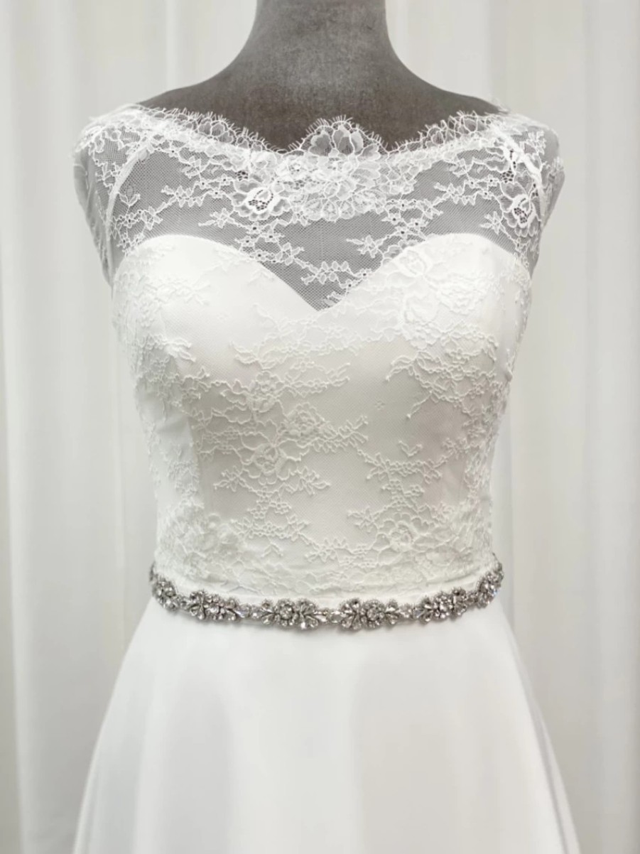 Perfect Bridal Perfect Bridal Elodie Slim Crystal Embellished Floral Dress Belt Online