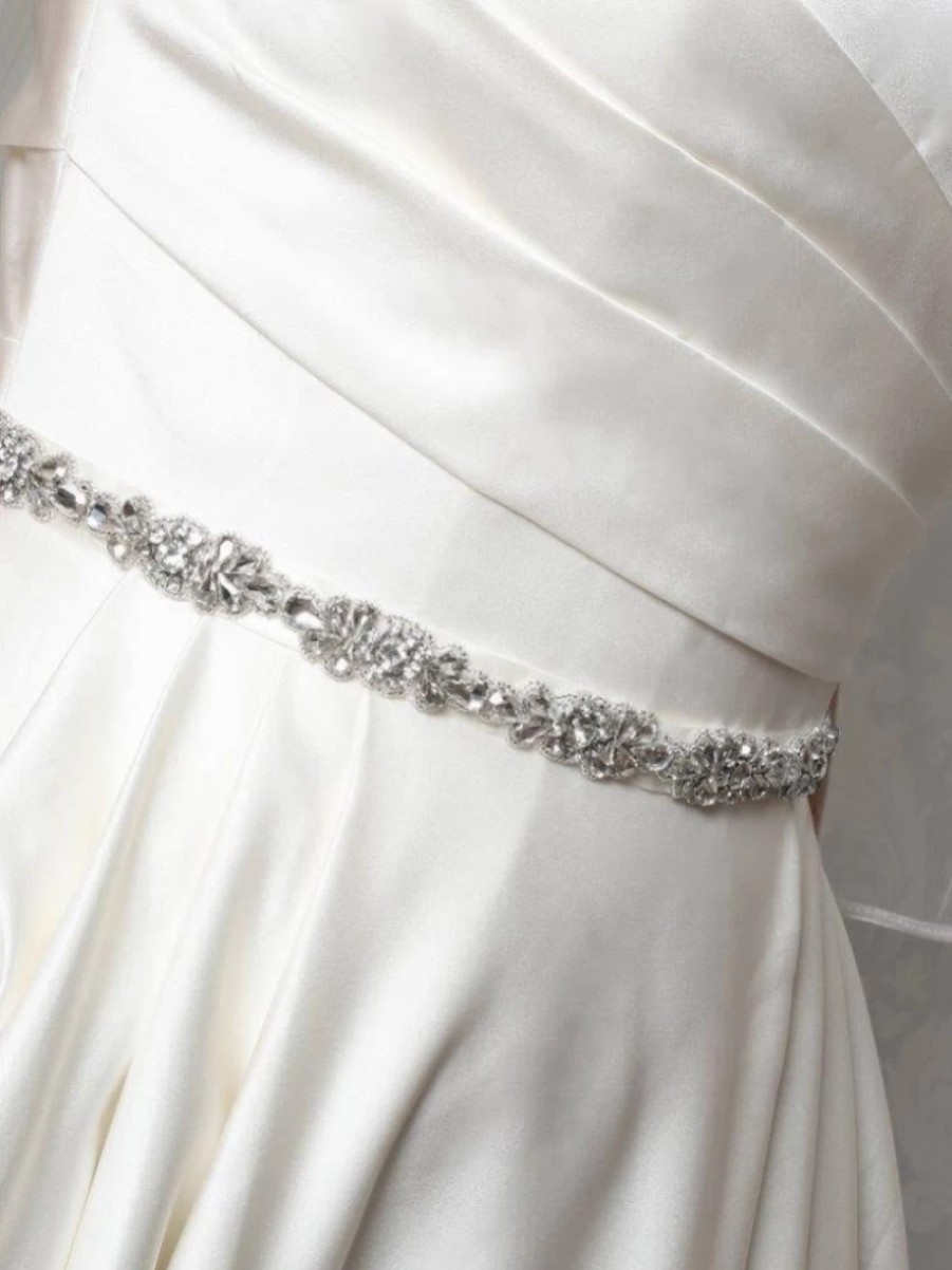 Perfect Bridal Perfect Bridal Elodie Slim Crystal Embellished Floral Dress Belt Online