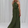 Lace & Favour Emily Rose Olive Green Multiway Bridesmaid Dress (One Size) Hot