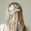 Ivory & Co Ivory And Co Elderflower Ceramic Flowers Dainty Wedding Hair Clip Clearance