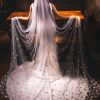 Perfect Bridal Perfect Bridal Ivory Single Tier 3D Flowers Cathedral Veil Best