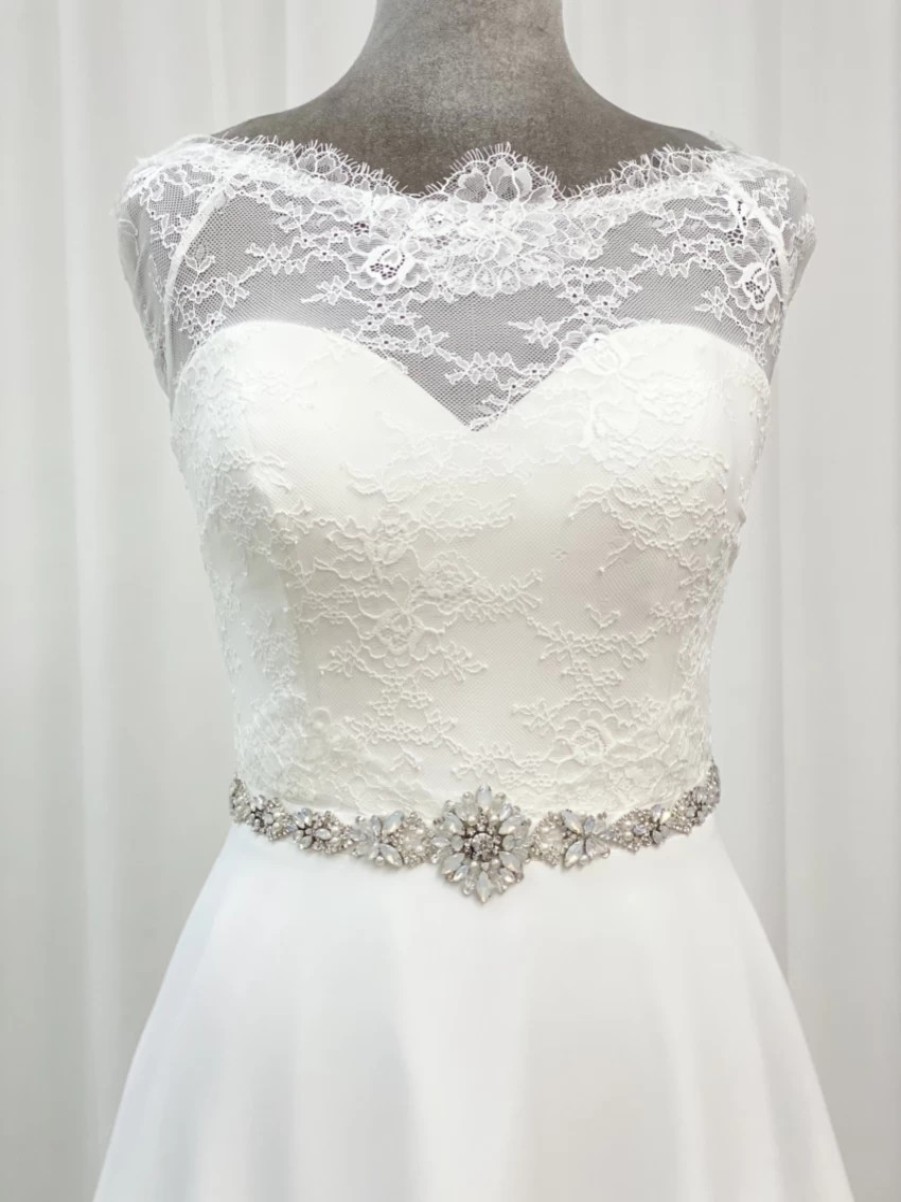 Perfect Bridal Perfect Bridal Sadie Floral Opal Crystal Wedding Dress Belt Best