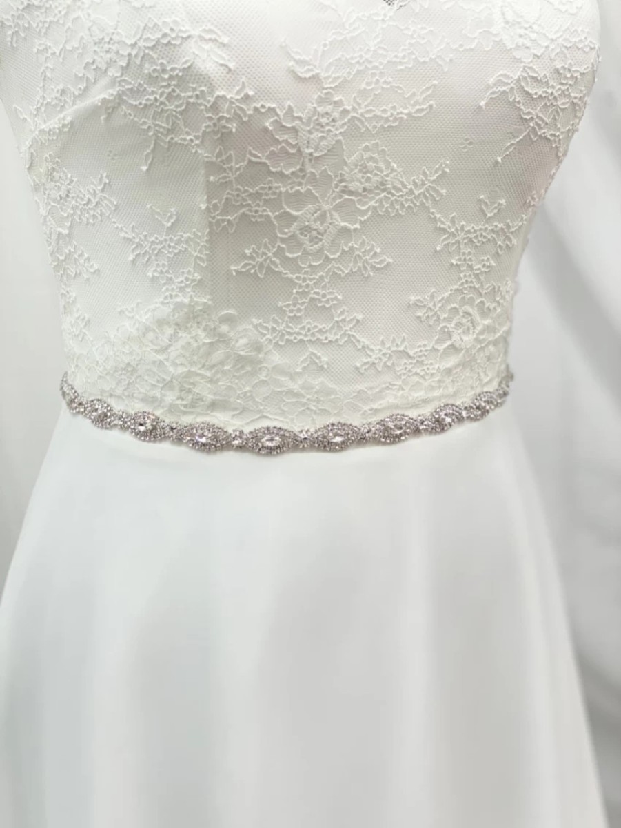 Beads & Beyond Hadley Narrow Oval Diamante Bridal Belt Online