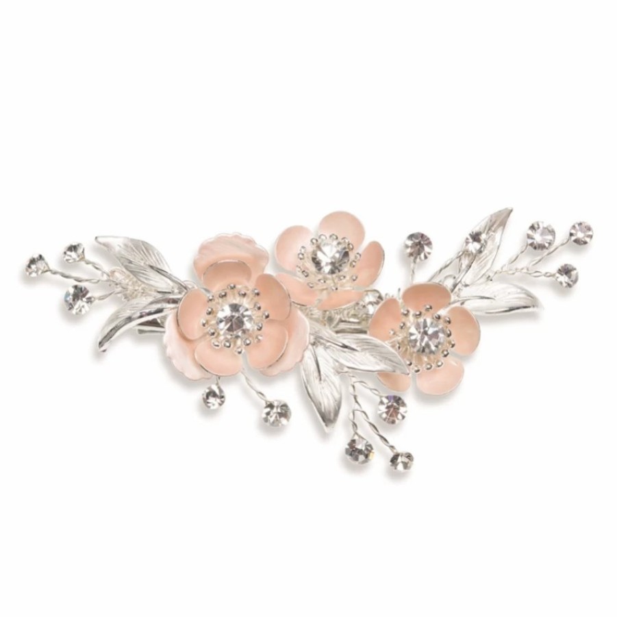 Ivory & Co Ivory And Co Spirit Pale Pink Blossoms And Crystal Hair Clip Online