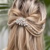 Arianna Arianna Elegant Pearl And Crystal Bridal Hair Drape Ar520 Clearance