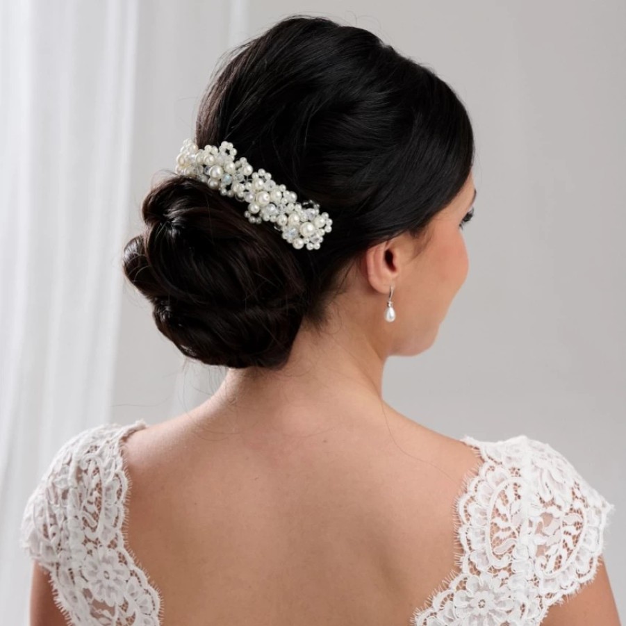 Lace & Favour Laura Statement Pearl Bridal Headpiece Best