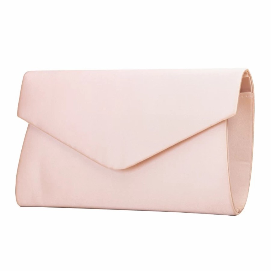 Perfect Bridal Perfect Bridal Simone Blush Satin Envelope Clutch Bag Online