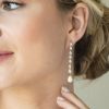 Ivory & Co Ivory And Co Melbourne Gold Crystal Long Pearl Drop Earrings Best