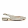 Rainbow Club Rainbow Club Alise Dyeable Ivory Satin Slingback Pointed Pumps Clearance