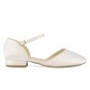 Avalia Shoes Avalia Sissi Ivory Satin Flat Wedding Shoes With Ankle Strap Online