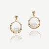 Ivory & Co Ivory And Co Memphis Gold Hanging Pearl Earrings Clearance