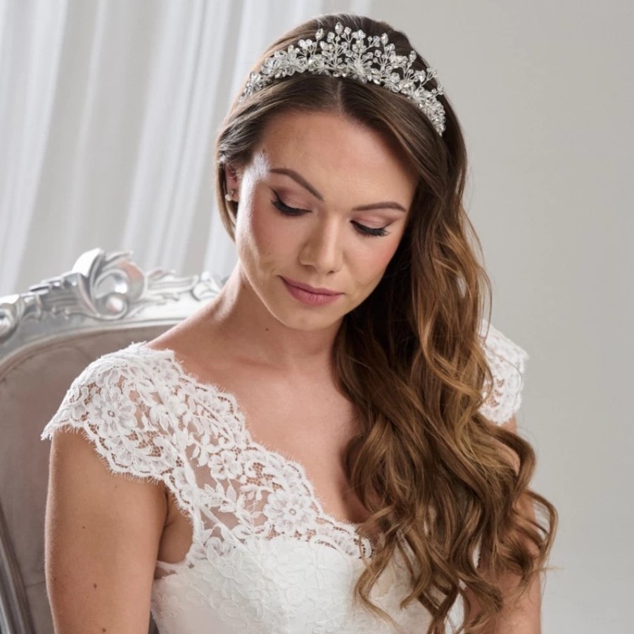 Arianna Arianna Large Bright Star Crystal Wedding Tiara Ar729 Wholesale