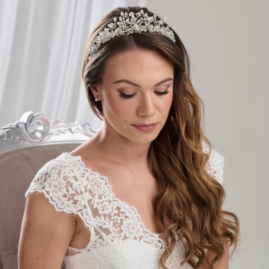 Arianna Arianna Large Bright Star Crystal Wedding Tiara Ar729 Wholesale