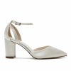 Rainbow Club Rainbow Club Bella Dyeable Ivory Satin Wide Fit Ankle Strap Block Heels Online