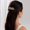 Lace & Favour Lustre Gold Crystal Leaves Wedding Hair Comb Hot