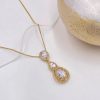 Lace & Favour Alessandra Gold Vintage Inspired Crystal Pendant Necklace New