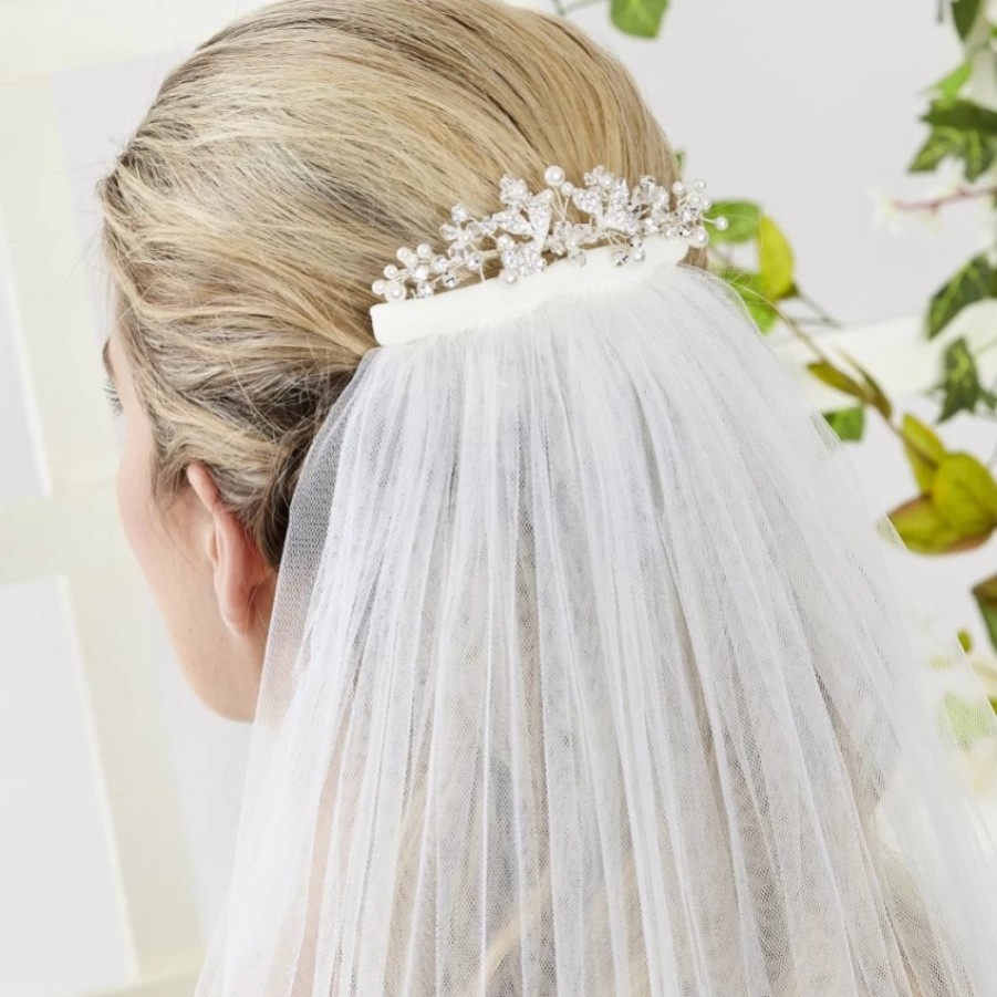 Arianna Arianna Hedgerow Pearl And Crystal Bridal Veil Comb Ar552 Clearance