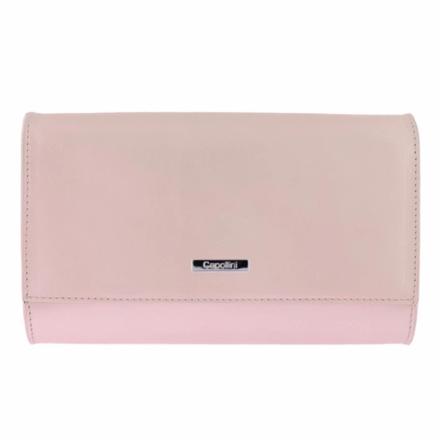 Capollini Capollini Pink Leather Clutch Bag Hot