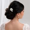 Lace & Favour Posy Ivory Pearl Flowers Bridal Hair Pin Clearance