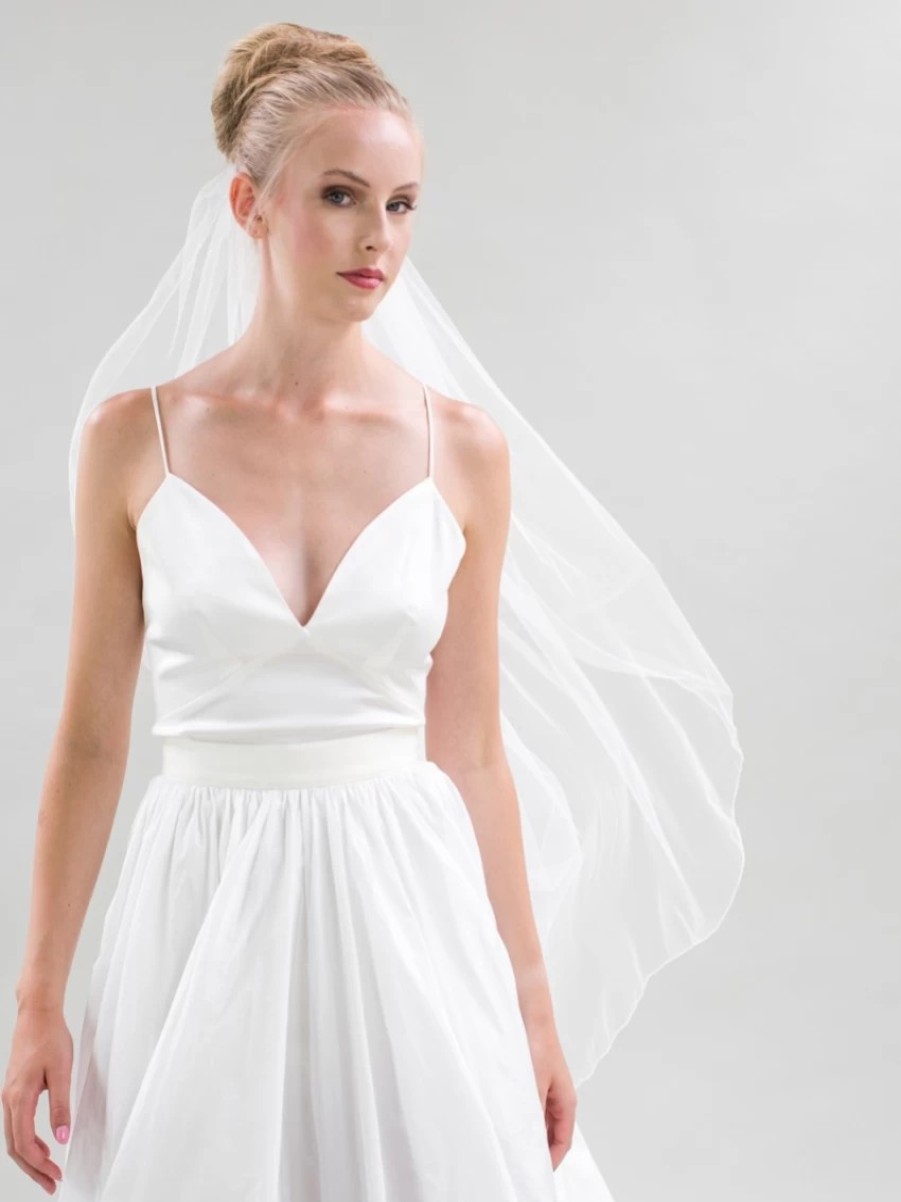 Joyce Jackson Joyce Jackson Maine Single Tier Tulle Veil With Pencil Edge Clearance