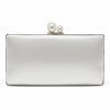 Rainbow Club Rainbow Club Beau Dyeable Ivory Satin Box Clutch Bag With Pearl Clasp Online