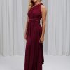 Lace & Favour Emily Rose Burgundy Multiway Bridesmaid Dress (One Size) New