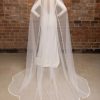 Perfect Bridal Perfect Bridal Ivory Single Tier Cathedral Veil With Lace Leaf Embroidery Hot