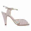 Rachel Simpson Rachel Simpson Aurelia Powder Pink Suede And Gold Leather Sandals Wholesale