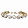 Lace & Favour Hampton Teardrop Cubic Zirconia Wedding Bracelet (Gold) Best