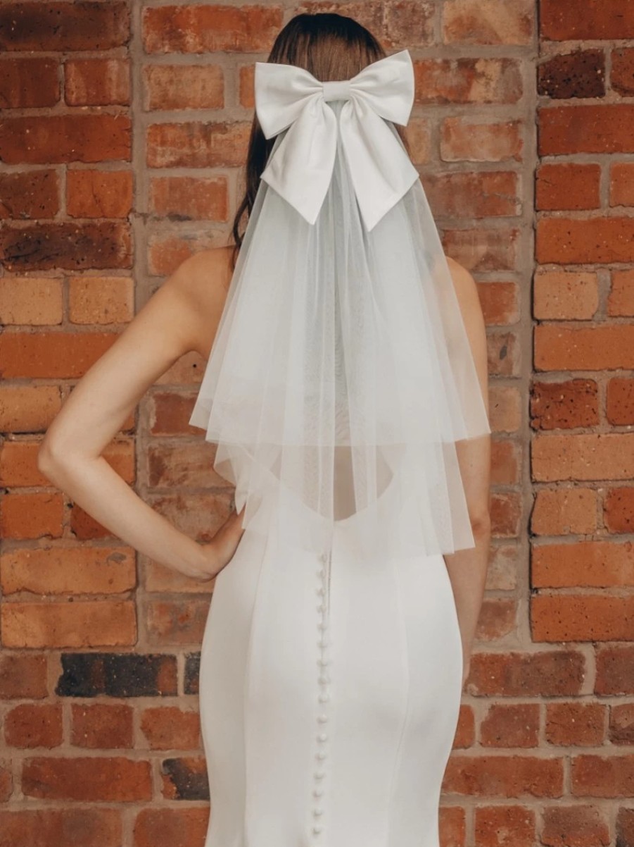 Perfect Bridal Perfect Bridal Ivory Two Tier Short Bow Veil Online